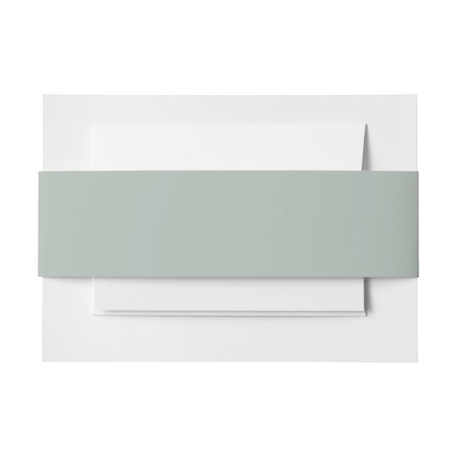 Ash grey (solid colour) invitation belly band (Front Example)