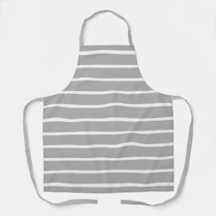 Ash Grey Stripes Design Apron