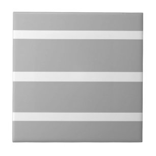 Ash Grey Stripes Design  Ceramic Tile