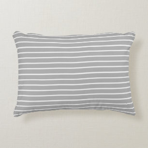 Ash Grey Stripes Design  Decorative Cushion