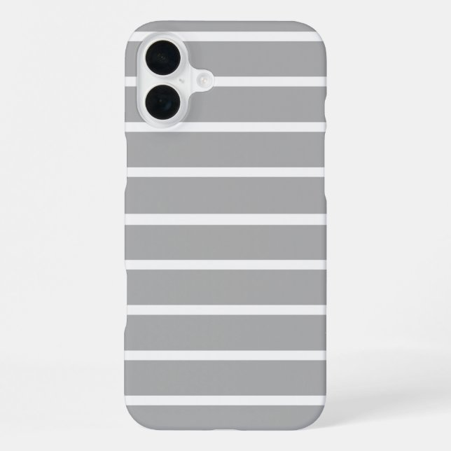 Ash Grey Stripes Design  iPhone Case (Back)