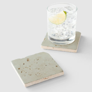 Ash Grey Travertine Stone Coaster