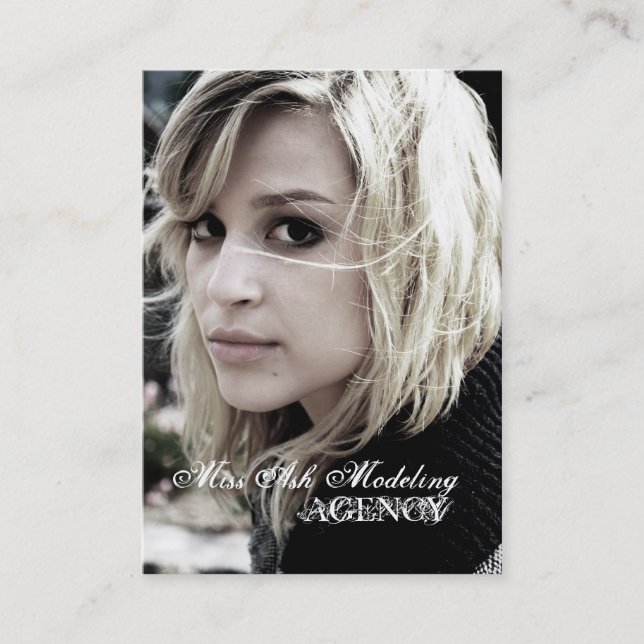 Ash Modelling, AGENCY Business Card (Front)