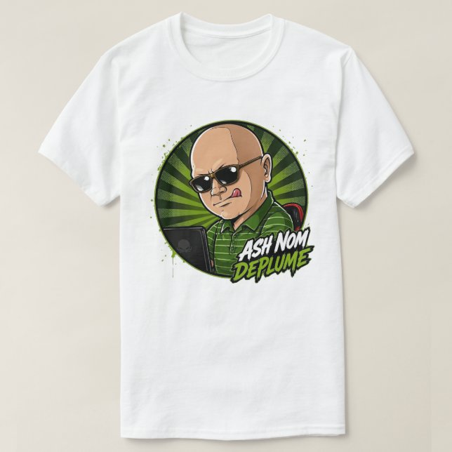 Ash Nom DePlume Basic T-Shirt (Design Front)
