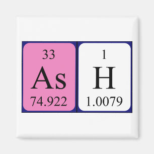 Ash periodic table name magnet