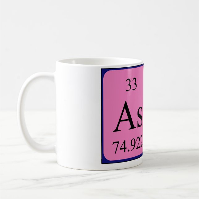 Ash periodic table name mug (Left)