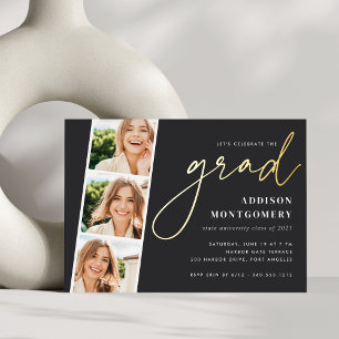 Ash   Photo Strip Graduation Party Gold