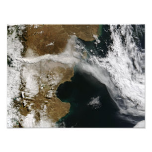 Ash plume from eruption of Chaiten volcano, Chi Photo Print