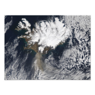 Ash plume from Eyjafjallajokull Volcano, Icelan Photo Print