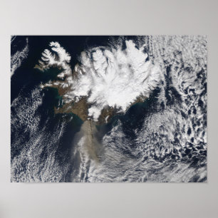 Ash plume from Eyjafjallajokull Volcano, Icelan Poster