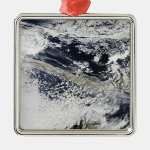 Ash plume from Eyjafjallajokull Volcano Metal Tree Decoration