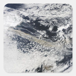 Ash plume from Eyjafjallajokull Volcano Square Sticker