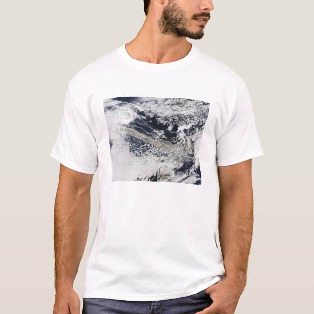 Ash plume from Eyjafjallajokull Volcano T-Shirt (Front)