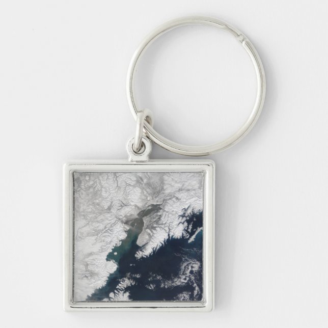 Ash plume from Mount Redoubt, Alaska Key Ring (Front)