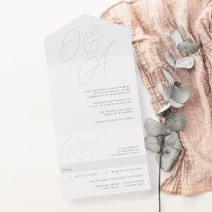 Ash   Script Watermark Monogram Wedding All In One Invitation