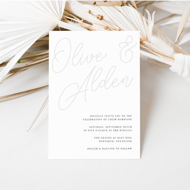 Ash | Script Watermark Wedding Invitation (Creator Uploaded)