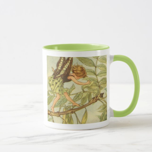 Ash Tree Fairy Walking on Branch Mug (Right)