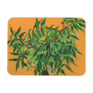 Ash-tree, green yellow summer greenery floral art magnet