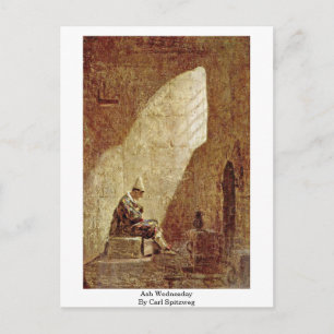 Ash Wednesday By Carl Spitzweg Postcard