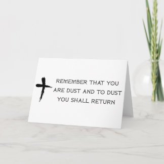 Ash Wednesday Card