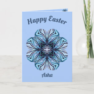ASHA ~ Easter card ~ Shades of Blue and White