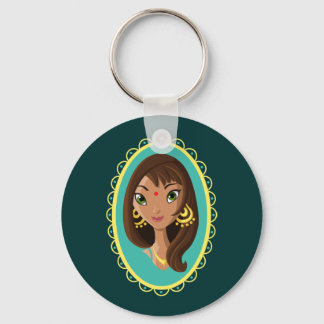 Asha the Indian Beauty Key Ring