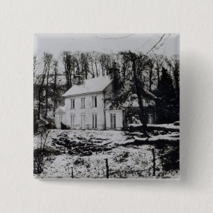 Asham House near Beddingham in East Sussex 15 Cm Square Badge