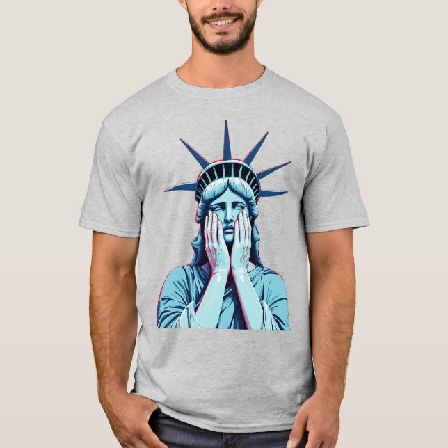 Ashamed Statue of Liberty T-Shirt (Front)