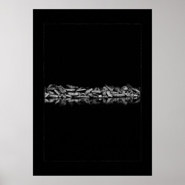 Ashbridges Bay Breakwall No 1 with Border Poster (Front)