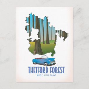 ashdown forest sussex map travel poster map postcard