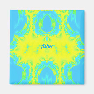 ASHER ~ Blue and Yellow ~ Magnet