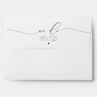 Asher Elegant Script We Do Wedding Return Address