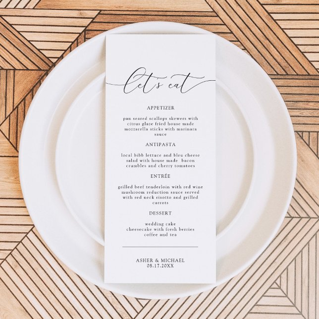 ASHER Modern Elegant Calligraphy Script Menu (Creator Uploaded)