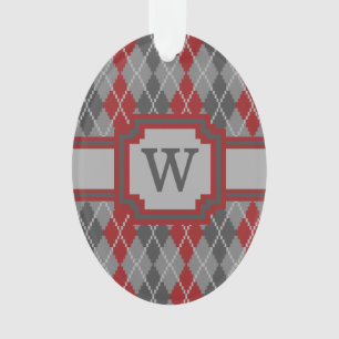 Ashes and Embers Argyle Acrylic Ornament