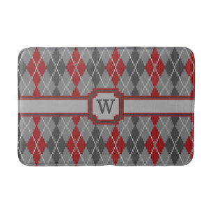 Ashes and Embers Argyle Bath Mat
