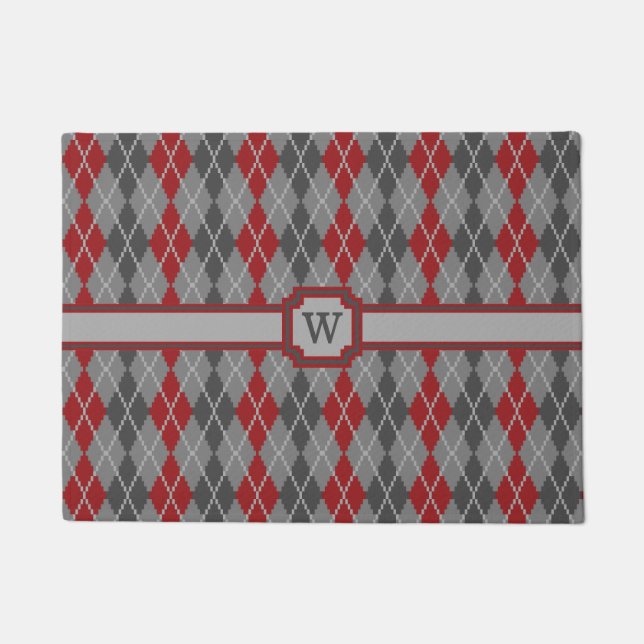 Ashes and Embers Argyle Doormat (Front)