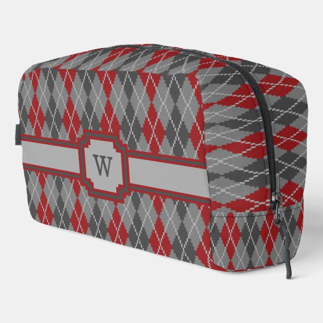 Ashes and Embers Argyle Dopp Kit (Right Corner)