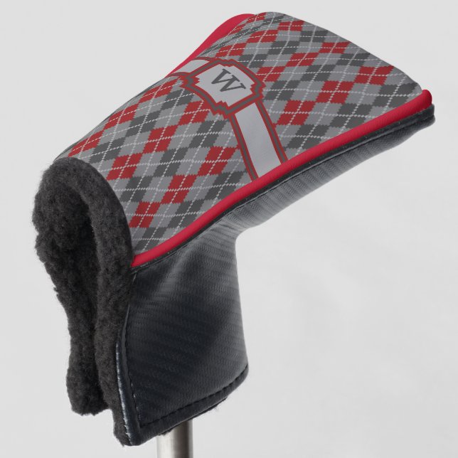 Ashes and Embers Argyle Putter Cover (3/4 Front)