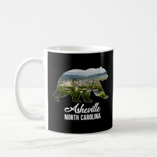Asheville City Skyline Inside Bear Silhouette Nort Coffee Mug