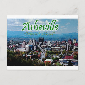 Asheville...Different is good! Postcard