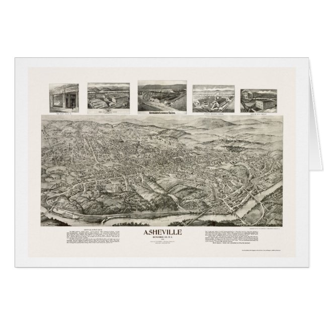 Asheville, NC Panoramic Map - 1912 (Front Horizontal)