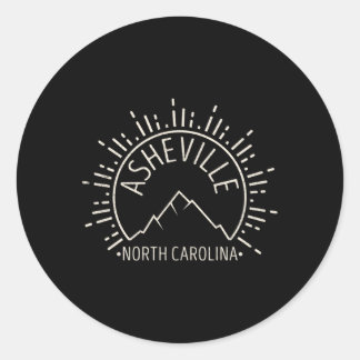 Asheville North Carolina Classic Round Sticker
