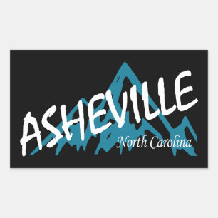 Asheville North Carolina Mountains Rectangular Sticker