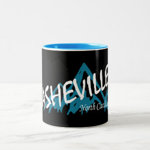 Asheville North Carolina Mountains Two-Tone Coffee Mug