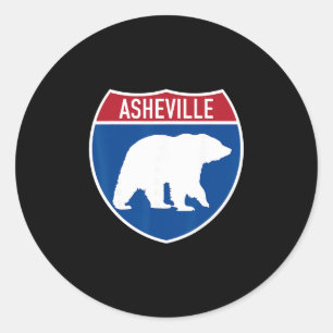Asheville North Carolina Nc Interstate Highway Roa Classic Round Sticker
