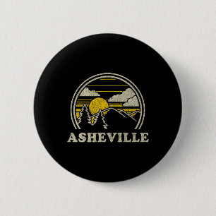 Asheville North Carolina Nc T Shirt Vintage Hiking 6 Cm Round Badge