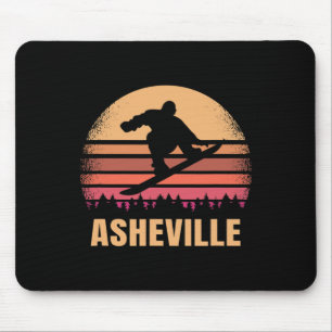 Asheville North Carolina Snowboarding Vintage Nc 8 Mouse Pad