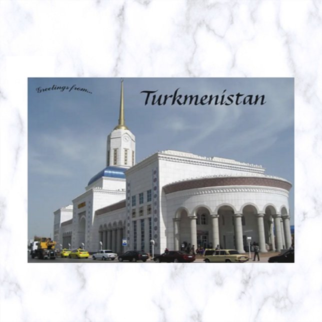 Ashgabat Railway Station in Turkmenistan Postcard (Creator Uploaded)