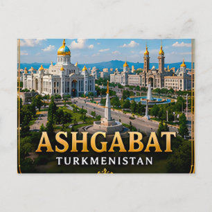 Ashgabat Turkmenistan Central Asia Journey 📍 Postcard