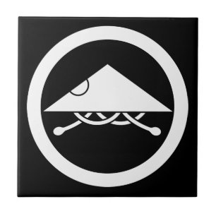 Ashigaru helmet in circel ceramic tile